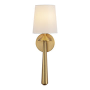 Kuzco Bridgette 16" Socket Wall/Vanity Light, Gold/White Linen - WV497106BGWL