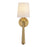 Kuzco Bridgette 16" Socket Wall/Vanity Light, Gold/White Linen - WV497106BGWL