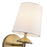 Kuzco Bridgette 16" Socket Wall/Vanity Light, Gold/White Linen