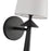 Kuzco Bridgette 16" Socket Wall/Vanity Light, Black/White Linen