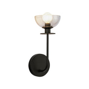 Kuzco Sylvia 5in 1-Light Wall Vanity | Modern Matte Black Steel and Clear Glass Shade | Bathroom Vanity & Powder Room | Model WV515205MBCL