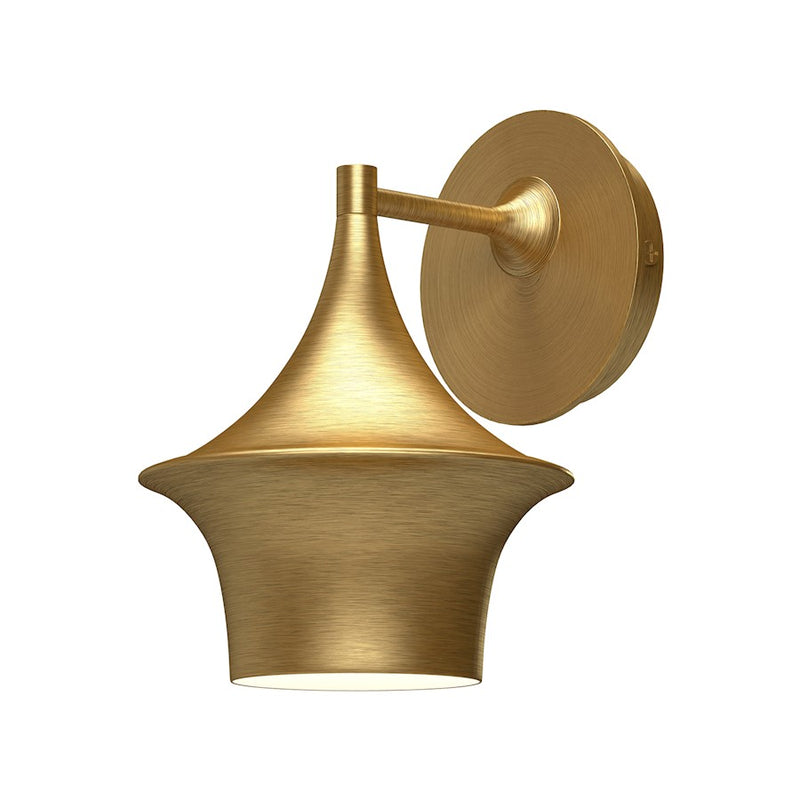 Kuzco Emiko 1-Light 7in Wall Sconce | Brushed Gold Metal | Bathroom Vanity & Hallway Accent | 7 x 10 x 8 in, Down Only | Model WV523007BG