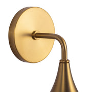 Alora Mood Hazel 1-Light 6in Wall Sconce | Aged Gold and Opal Matte Glass | Bathroom & Powder Room Vanity Light | 60W E26 Damp | Model WV524006AGOP