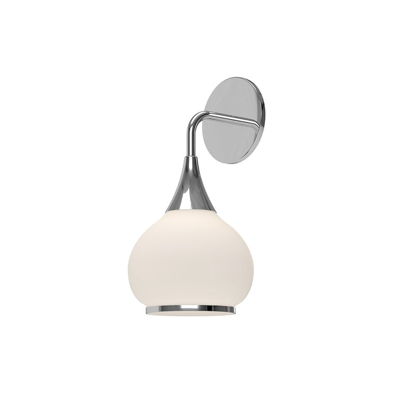 Kuzco Hazel 1-Light 6in Wall/Vanity | Chrome and Opal Glass | Bathroom Vanity | 6.62 x 13 in | Model WV524006CHOP