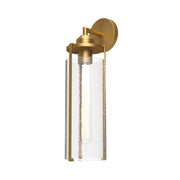 Kuzco Belmont 5in 1-Light Vanity Light | Classic Aged Gold Steel and Clear Water Glass | Bathroom & Powder Room | 5 x 19.25 in | Model WV536005AGWC