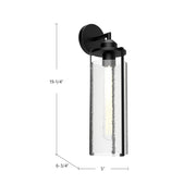 Kuzco Belmont 5in 1-Light Vanity Light | Classic Aged Gold Steel and Clear Water Glass | Bathroom & Powder Room | 5 x 19.25 in | Model WV536005AGWC
