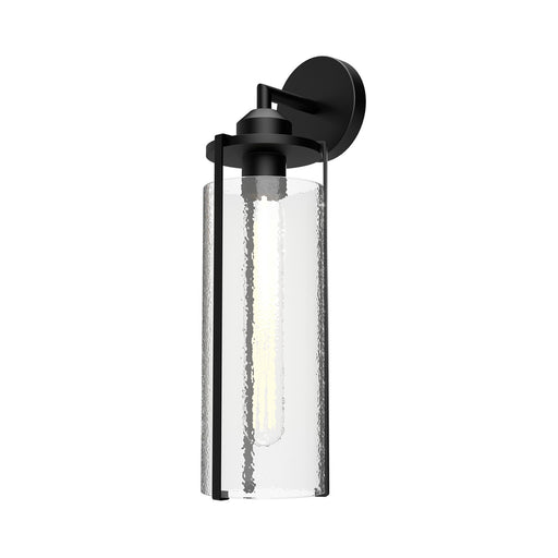Alora Mood Belmont 5in 1-Light Vanity Wall Sconce | Classic Clear Water Glass and Matte Black | Bathroom & Powder Room | 60W | Model WV536005MBWC