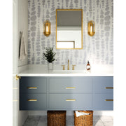 Alora Mood Cyrus 7in 1-Light Wall Sconce | Traditional Aged Gold Steel and Clear Glass | Bathroom & Powder Room Vanity | Model WV539007AGCL