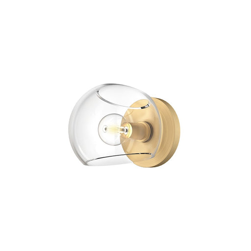 Alora Mood Willow 6in 1-Light Vanity Light | Modern Brushed Gold Metal and Clear Glass | Bathroom & Powder Room Vanity | Model WV548006BGCL
