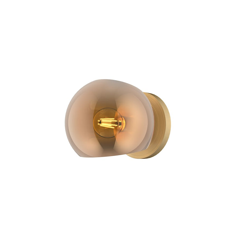 Kuzco Willow 6in 1-Light Vanity Light | Brushed Gold and Copper Glass | Bathroom Vanity | 6 x 5 x 6.62 in | Model WV548006BGCP