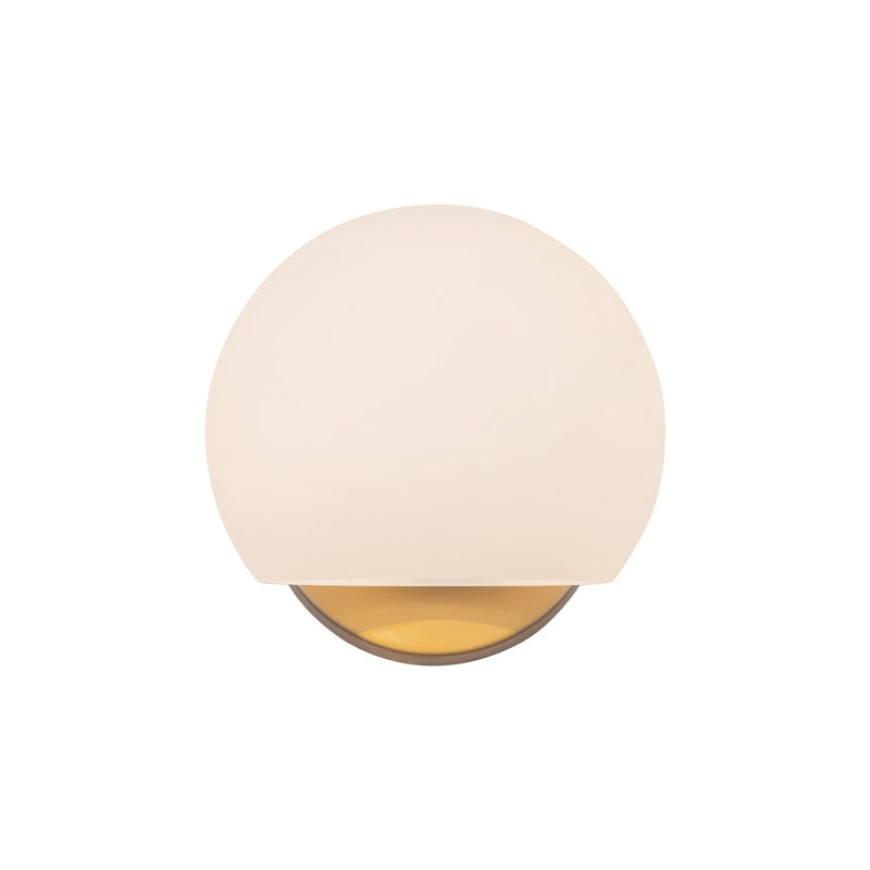 Kuzco Willow 6in 1-Light Wall Sconce | Brushed Gold and Opal Matte Glass | Bathroom Vanity & Hallway Accent | Model WV548006BGOP