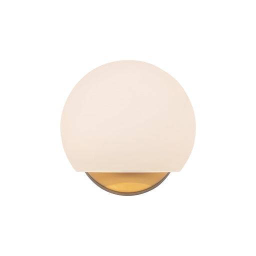 Kuzco Willow 6in 1-Light Wall Sconce | Brushed Gold and Opal Matte Glass | Bathroom Vanity & Hallway Accent | Model WV548006BGOP