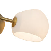Kuzco Willow 2-Light 17in Vanity Light | Brushed Gold and Opal Glass | Bathroom & Powder Room | 16.75 x 5 x 6.62 in | Model WV548217BGOP