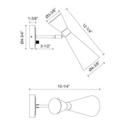 Alora Mood Blake 4in 1-Light Vanity Light | Aged Gold and White Metal | Bathroom & Powder Room | 60W E26 Damp Rated | Model WV574404WHAG