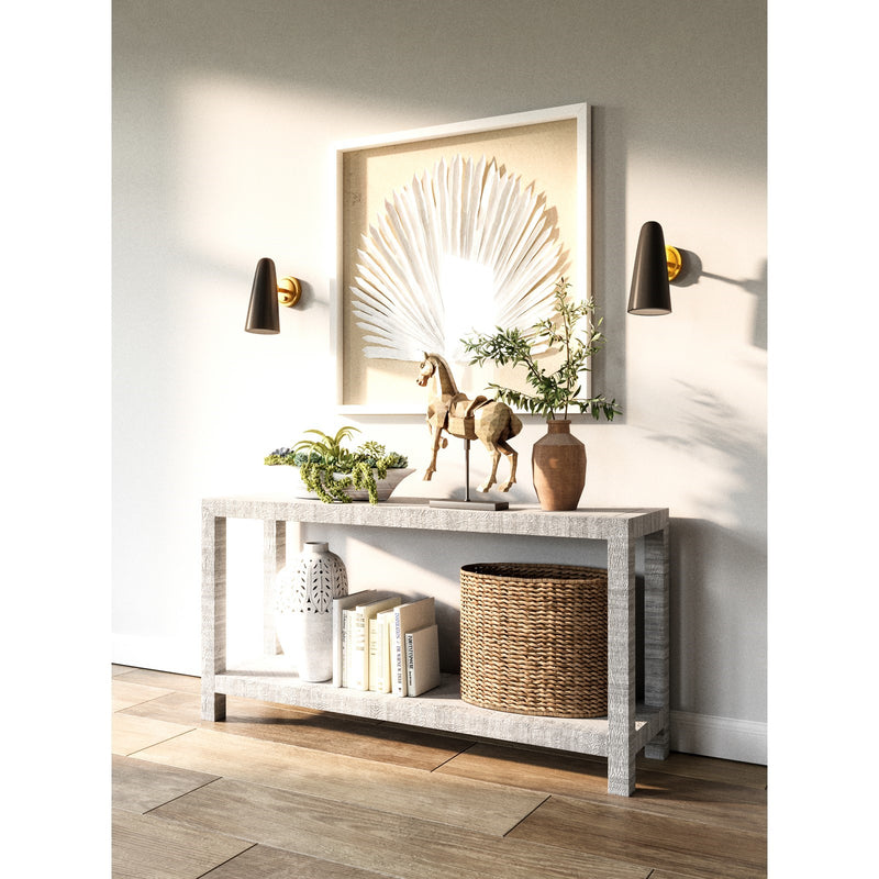 Kuzco Daniel 1-Light Wall Sconce | Mixed-Metal Aged Gold and White | Bedside & Hallway Accent | 5 x 10.5 in, Damp Rated | Model WV578805WHAG