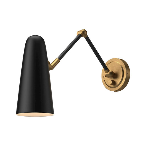 Kuzco Daniel 24in 1-Light Wall Sconce | Mixed-Metal Aged Gold and Matte Black | Bedside & Hallway Accent | 5 x 10.5 x 23.12 in | Model WV578925MBAG