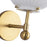 Kuzco Cherise 7" Socket Wall/Vanity Light, Gold/Glossy Opal Glass