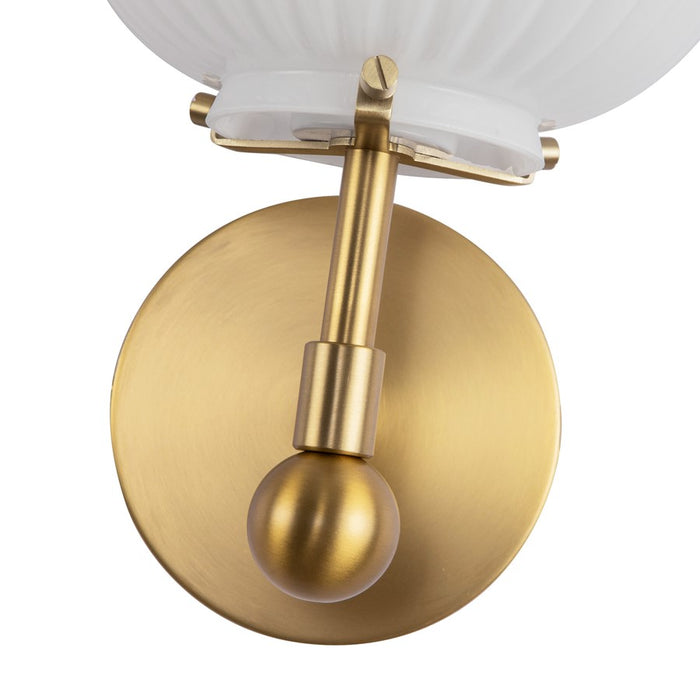 Kuzco Cherise 7" Socket Wall/Vanity Light, Gold/Glossy Opal Glass