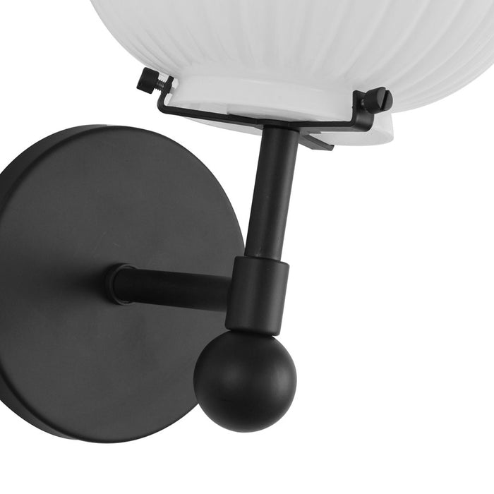 Kuzco Cherise 7" Socket Wall/Vanity Light, Black/Glossy Opal