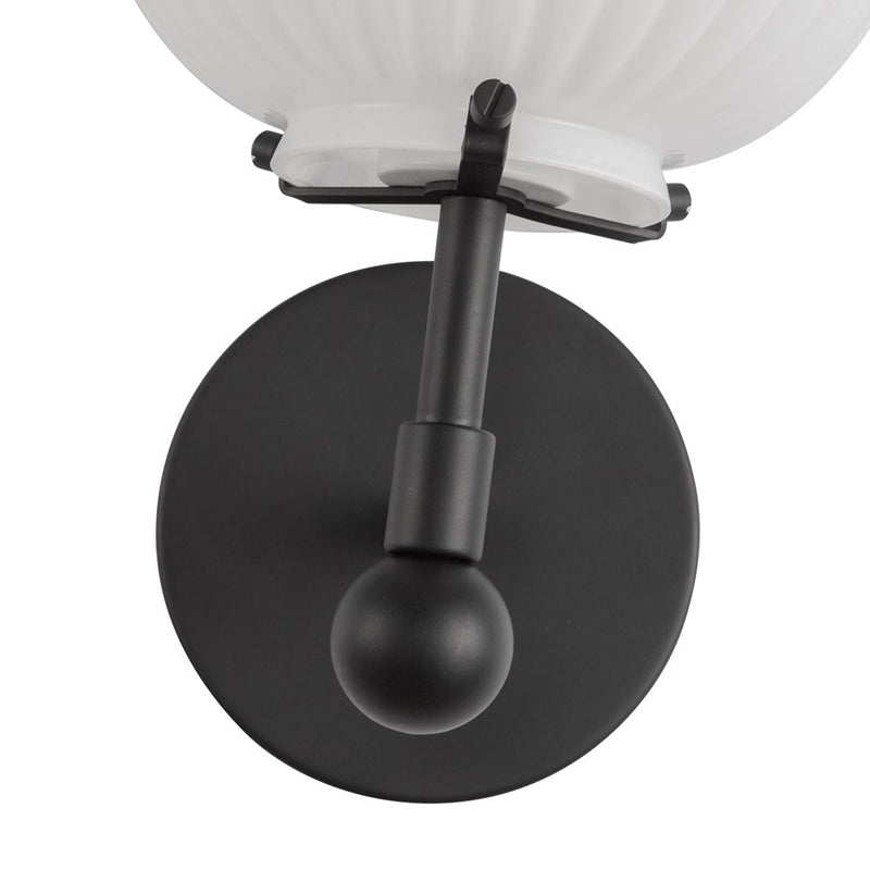 Kuzco Cherise 7" Socket Wall/Vanity Light, Black/Glossy Opal