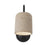 Kuzco Bromley 5" Black Bathroom Vanity Light, Matte Black/Travertine