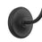 Kuzco Bromley 5" Black Bathroom Vanity Light, Matte Black/Travertine