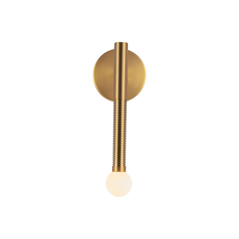 Kuzco Arden 14" LED Wall/Vanity Light, Gold/Opal Glass
