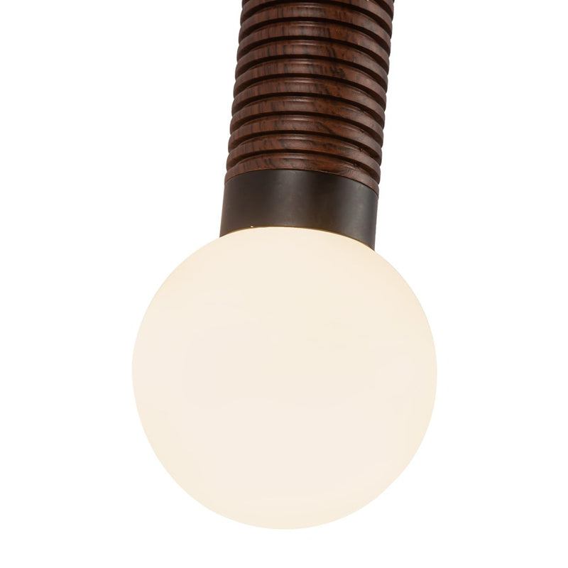 Kuzco Arden 14" LED Wall/Vanity Light, Black/Opal Glass