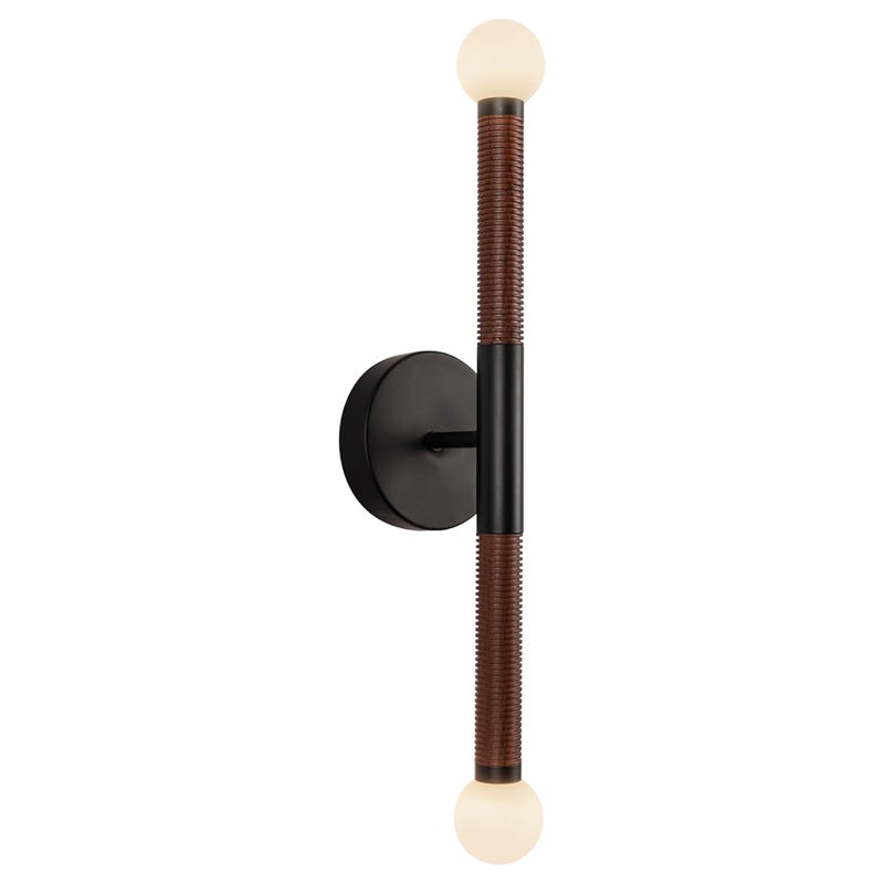 Kuzco Arden 23" LED Wall/Vanity Light, Black/Opal Glass - WV612223MBOP-UNV