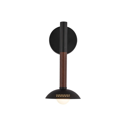 Kuzco Arden 14" LED Wall/Vanity Light/Shade, Black/Opal/Steel