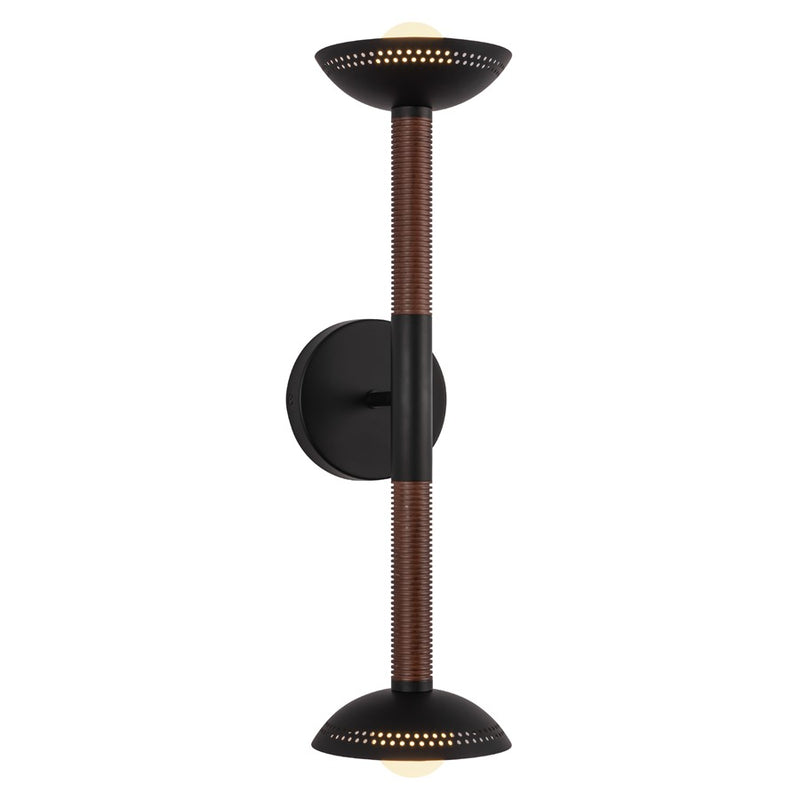 Kuzco Arden 23" LED Wall/Vanity Light/Shade, Black/Opal/Steel - WV616223MBOP-UNV