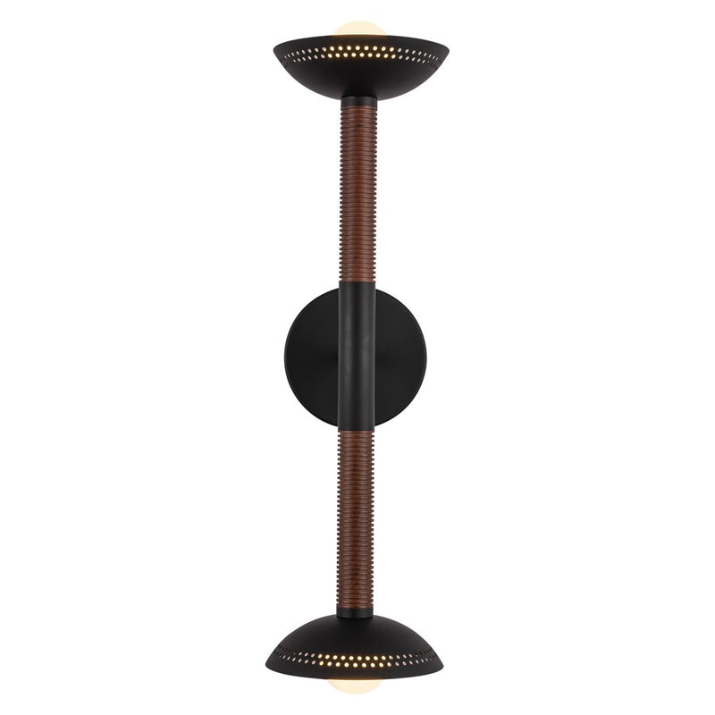 Kuzco Arden 23" LED Wall/Vanity Light/Shade, Black/Opal/Steel