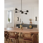 Kuzco Willow 17in 2-Light Vanity Light | Matte Black Metal and Clear Glass | Bathroom & Powder Room | 16.75 x 5 in, Damp Rated | Model WV648217MB