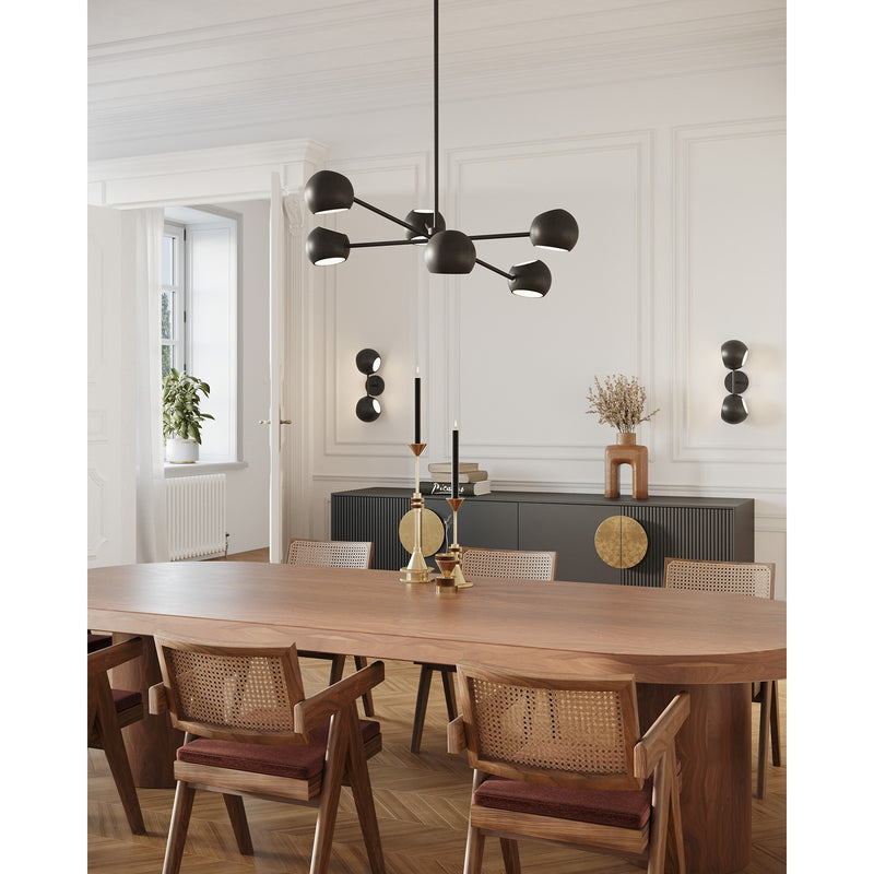 Kuzco Willow 17in 2-Light Vanity Light | Matte Black Metal and Clear Glass | Bathroom & Powder Room | 16.75 x 5 in, Damp Rated | Model WV648217MB