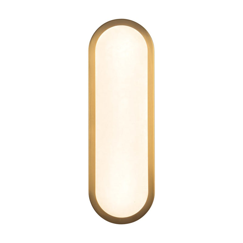 Kuzco Evelyn 16" Gold Dim LED Bathroom, Brushed Gold/Alabaster - WV653016BGAR