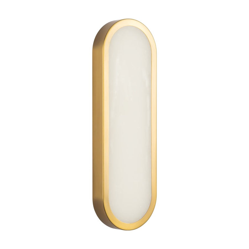 Kuzco Evelyn 16" Gold Dimmable LED Bathroom, Brushed Gold/Alabaster