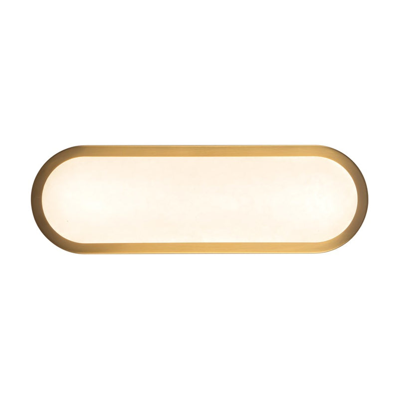 Kuzco Evelyn 16" Gold Dimmable LED Bathroom, Brushed Gold/Alabaster