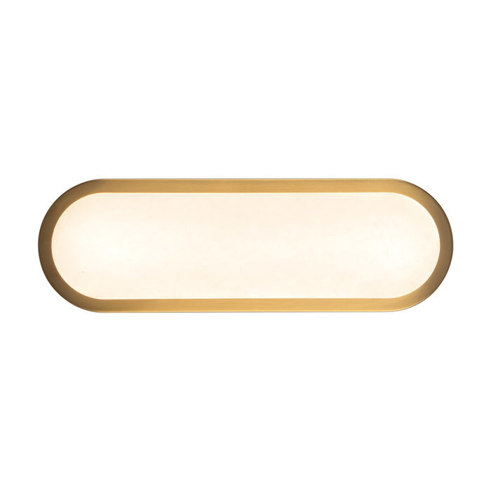 Kuzco Evelyn 16" Gold Dimmable LED Bathroom, Brushed Gold/Alabaster