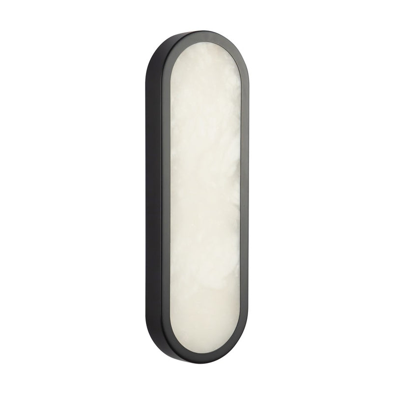 Kuzco Evelyn 16" Black Dimmable LED Bathroom, Matte Black/Alabaster