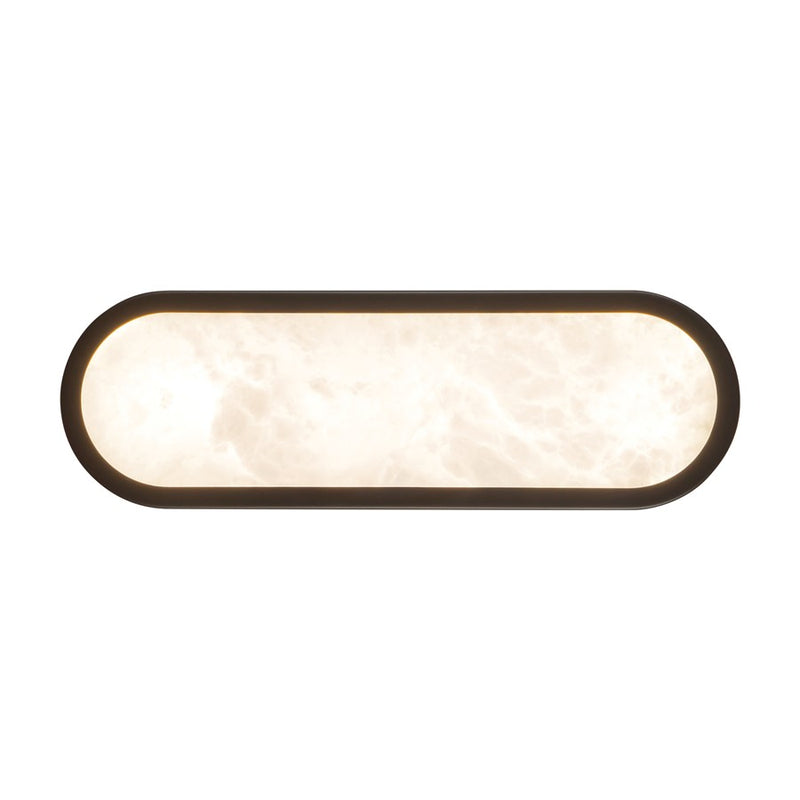 Kuzco Evelyn 16" Black Dimmable LED Bathroom, Matte Black/Alabaster