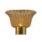 Kuzco Rancho 14" Socket Wall/Vanity Light, Gold/Rattan Shade