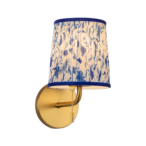 Kuzco Scout 10" Gold Vanity Light, Gold/Blue Linen - WV675106BGBL