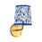 Kuzco Scout 10" Gold Vanity Light, Gold/Blue Linen