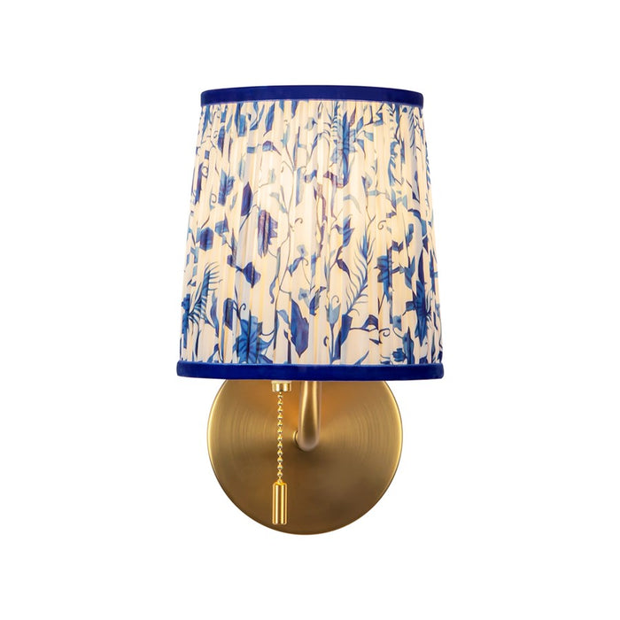 Kuzco Scout 10" Gold Vanity Light, Gold/Blue Linen