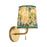 Kuzco Scout 10" Gold Vanity Light, Gold/Green Linen