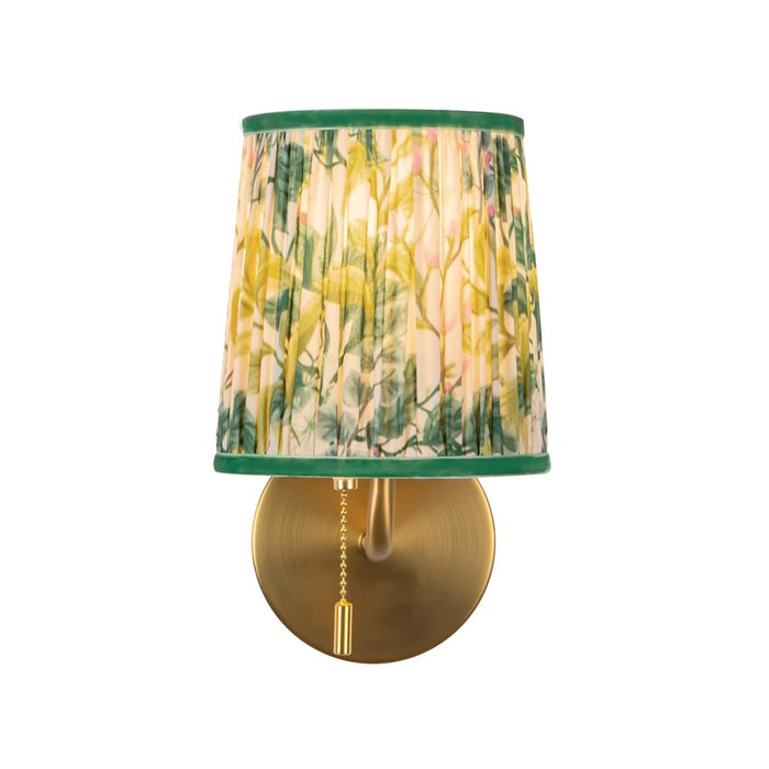 Kuzco Scout 10" Gold Vanity Light, Gold/Green Linen
