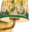 Kuzco Scout 10" Gold Vanity Light, Gold/Green Linen