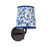Kuzco Scout 10" Black Bathroom Vanity Light, Matte Black/Blue Linen