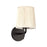 Kuzco Scout 10" Black Bathroom Vanity Light, Matte Black/White Linen
