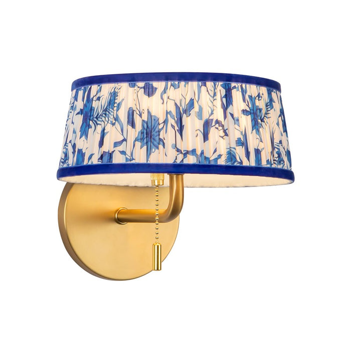 Kuzco Scout 7" Gold Vanity Light, Gold/Blue Linen - WV675208BGBL